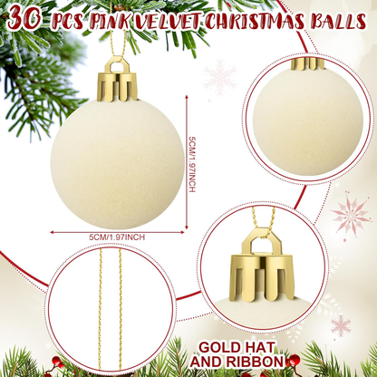 ✨Christmas sale 40% off✨🎄30 Pcs Christmas Velvet Balls
