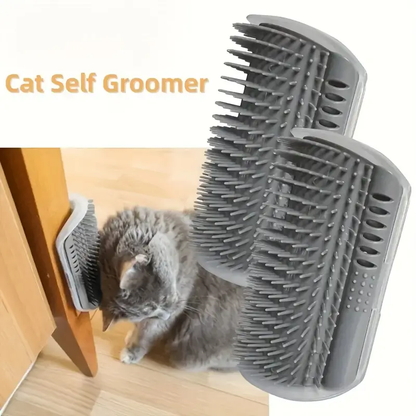 The Brush Your Cat Will LOVE!   😻 Wall mounted cat scratch massager