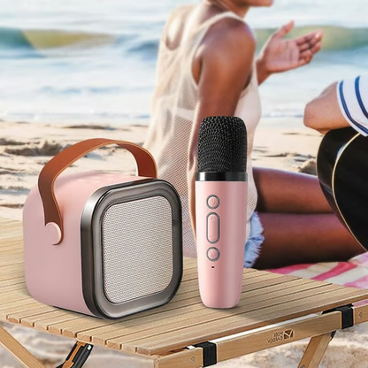 ✨Your Party, Unplugged! 🎤✨Mini Karaoke Machine with Wireless Microphones