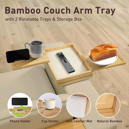 🌟 Ultimate Couch Companion Just Dropped! Clip-On Tray + 360° Phone Holder + Storage Box 📱🍕