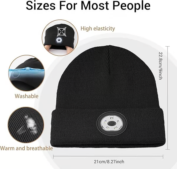 The Ultimate Winter Combo! 🧢✨ Beanie with Built-in LED Light & Bluetooth Music