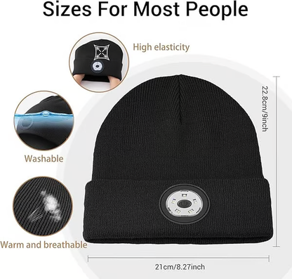 The Ultimate Winter Combo! 🧢✨ Beanie with Built-in LED Light & Bluetooth Music