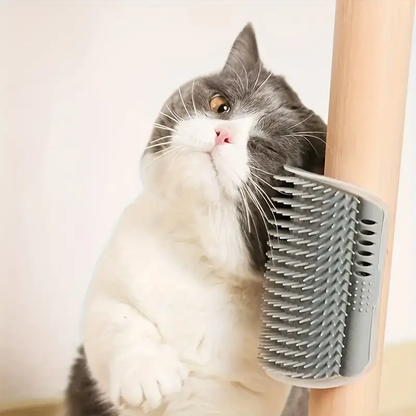 The Brush Your Cat Will LOVE!   😻 Wall mounted cat scratch massager