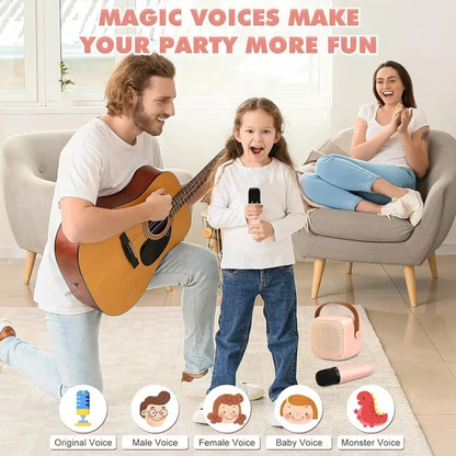 ✨Your Party, Unplugged! 🎤✨Mini Karaoke Machine with Wireless Microphones