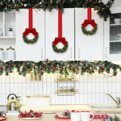 🔥LAST DAY 49% OFF🔥 Retrowavy Christmas Kitchen Cabinet Wreaths