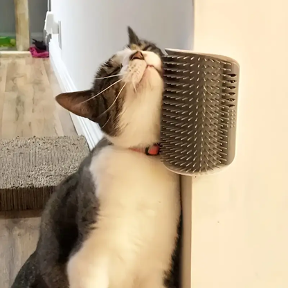 The Brush Your Cat Will LOVE!   😻 Wall mounted cat scratch massager