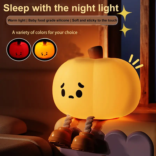 🎃 The 2025 Halloween Must-Have! Cute Pumpkin Night Light ~ Glow Up Your Room!